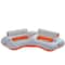 7ft. Orange & White River Land Inflatable Swimming Pool Sofa